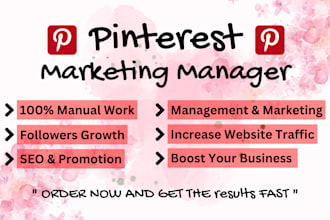 be your professional pinterest marketing manager