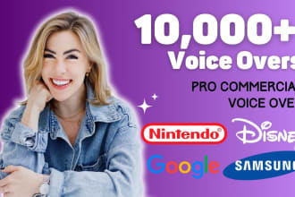 record professional american english female voice over