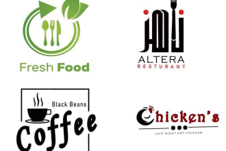 design food restaurant ,chef, bakery, menu, kitchen logo