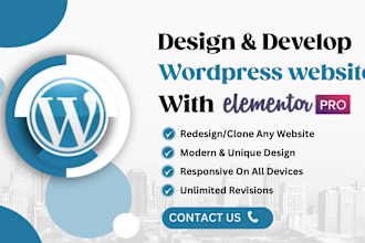 design and develop a stunning wordpress website for you