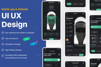 create mobile app UI design for android and ios using figma
