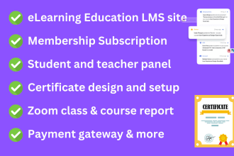 build elearning lms website in wordpress with tutor lms for online courses