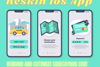 reskin app, redesign IOS app and customize codecanyon code