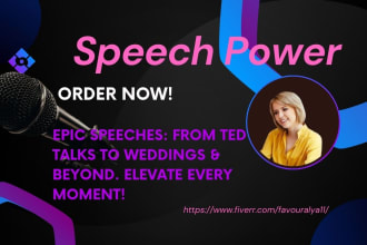 craft inspiring speech, ted talks, wedding toast speech, presentation scripts