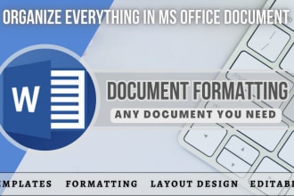 edit ms word template, format, create microsoft word document design