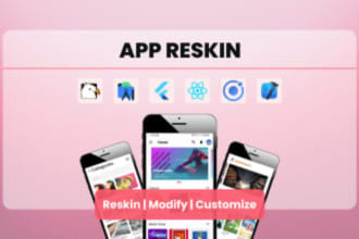 reskin, rebrand,modify customize, and set up your codecanyon flutter,ionic apps