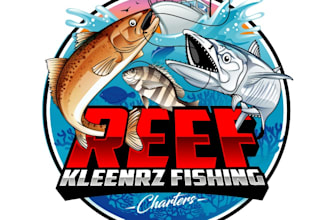 design modern awesome fishing logo