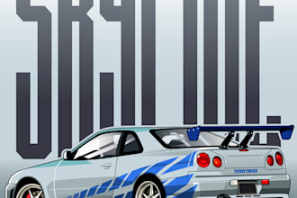 draw your car or vehicle into vector art