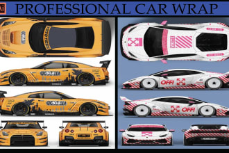design car wrap for racing and drift livery