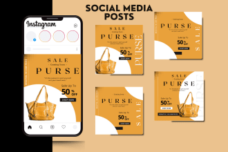 design social media posts, instagram posts, facebook posts