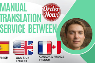 provide an impeccable translation between french english and spanish