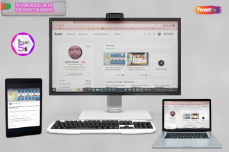 put your website or app screenshots in different device mockups