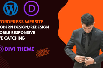 design modern, elegant wordpress website with divi theme