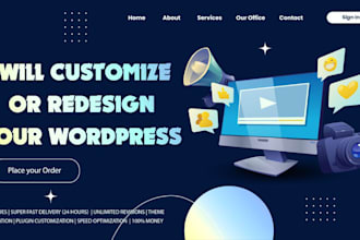 design, redesign, fix issues, edit, clone wordpress website