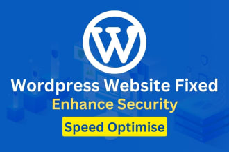 wordpress website issues fix, secure and speed optimise