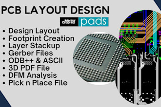 do pcb layout, gerber, schematic, odb, ascii, bom files in pads layout