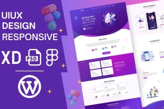 design website uiux and convert it into wordpress website