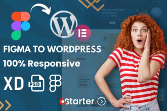 convert figma, xd, psd to responsive wordpress website