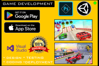 develop 2d 3d shooting and racing game for android, ios