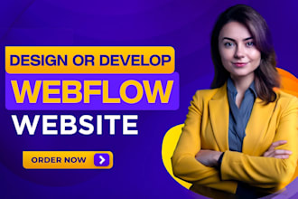 build webflow website, design or develop webflow landing page, figma to webflow