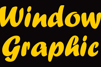 design creative shopfront or storefront window graphic vinyl stickers