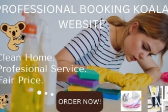 cleaning service website bookingkoala, booking koala website, cleaning website