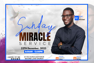 do church flyer, charity, or high quality event flyer