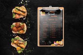 design restaurant menu, food truck menu, digital menu and price lists for you