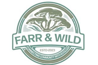 make awesome mushroom logo with customer satisfaction