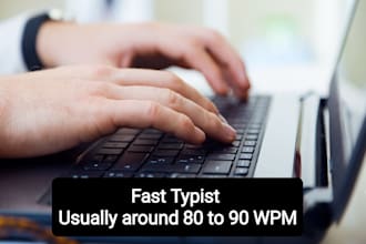 do fast typing job with good speed