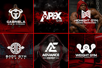 design trendy fitness , gym, sports,minimalist and clothing brand logo