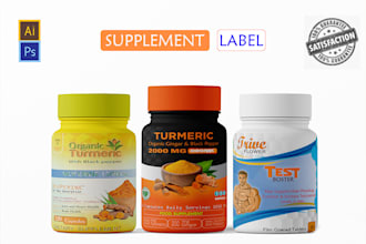 do supplement label design and product label design