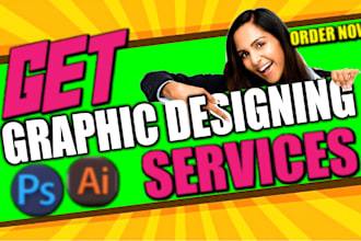 do any designing task in adobe illustrator and photoshop for you
