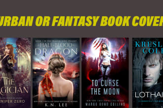 design urban book cover or fantasy book cover in 4 hours