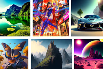 create ai generated character design digital art background