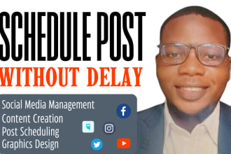 be your content creator, schedule post, social media manager, schedule content