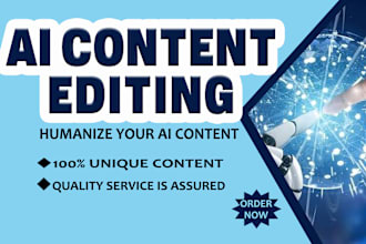 edit rewrite humanize proofread paraphrase your ai content