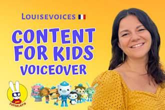 be the french female voice over of your children content