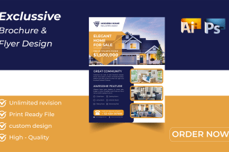 design an awesome and professional real estate flyer, brochure within 24 hours