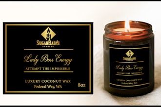 do candle label design candle business modern luxury logo