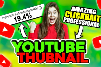 design amazing eye catchy youtube thumbnail