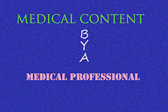 write medical blogs for you