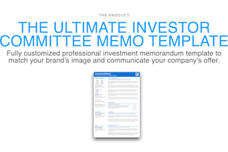 create an investor committee memo template tailored specifically for your offer