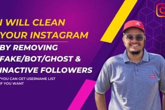 identify and remove fake, ghost, inactive, bot instagram followers