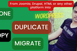 duplicate or migrate any website into wordpress