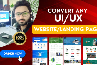 convert psd, xd, figma to wordpress website or landing page