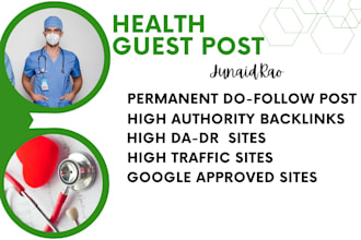 publish high da dofollow health guest post with authority health backlinks