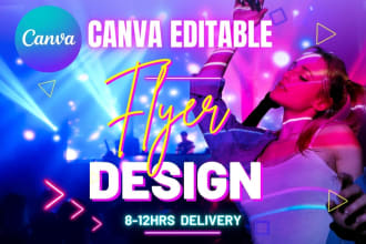 design editable canva templates, instagram post, flyer, e book any canva design
