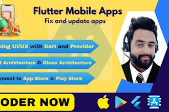 develop, fix, and update flutter apps or convert figma to flutter