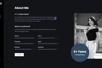 create personal resume, portfolio website or business website